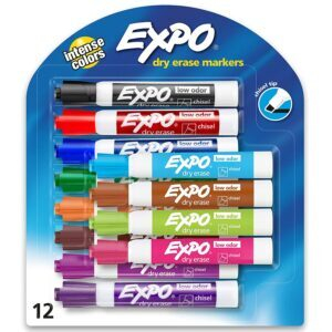 12-Count EXPO Low Odor Dry Erase Markers – Price Drop – $6.08 (was $13.17)