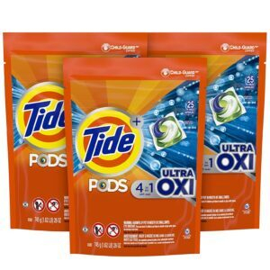 3-Pack Tide PODS Liquid Laundry Detergent Soap Pacs – Price Drop + Clip Coupon – $14.29 (was $34)
