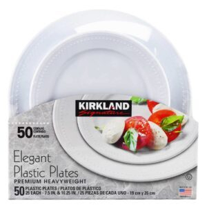 Kirkland Signature Elegant  Premium Heavy Weight Plastic Plates – Price Drop – $12.99 (was $16.49)