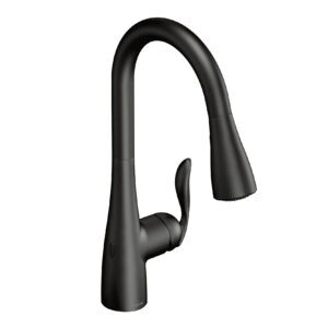Moen Arbor Matte Black Motionsense Wave Sensor Pulldown Kitchen Faucet – Price Drop – $297.28 (was $424.68)