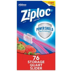 Ziploc 76-Count Quart Food Storage Slider Bags – Price Drop – $8.02 (was $10.49)