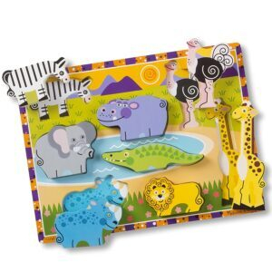 Melissa and Doug Safari Wooden Chunky Puzzle – Price Drop – $5 (was $11.99)