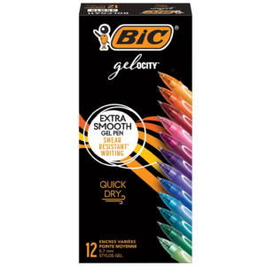 12-Count BIC Gel-ocity Quick Dry Assorted Colors Gel Pens – Price Drop – $9.99 (was $12.49)