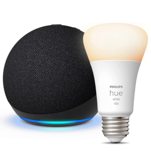 All-New Echo Dot + Philips Hue White A19 Smart Bulb – Price Drop – $29.99 (was $45.97)