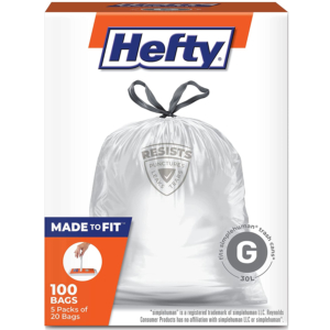 100-Count Hefty Made to Fit Trash Bags – $12.18 – Clip Coupon – (was $24.37)
