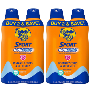 Banana Boat Sport Performance Cool Zone SPF 50 Sunscreen Spray – Add 2 to Cart – Price Drop at Checkout – $26.91 (was $35.88)