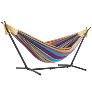 Vivere Double Cotton Hammock with Space Saving Steel Stand – Price Drop – $59.99 (was $119.99)
