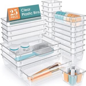 WOWBOX 25 PCS Clear Plastic Drawer Organizer – Clip Coupon + Coupon Code K9OVCMAP – $18.19 (was $25.99)