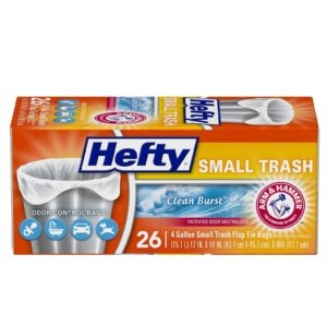 312-Count Hefty Flap Tie Small Trash Bags – $23.08 – Clip Coupon – (was $38.46)