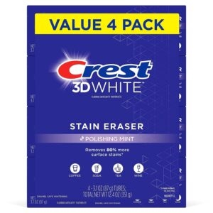 4-Pack Crest 3D White Stain Eraser Teeth Whitening Toothpaste – $5.99 – Clip Coupon – (was $9.99)