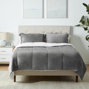 Amazon Basics Ultra-Soft Micromink Sherpa Comforter – Prime Exclusive – Price Drop – $19.65 (was $32.43)