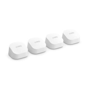 4-pack Amazon eero 6+ mesh Wi-Fi system – Prime Exclusive – Price Drop – $285.99 (was $439.98)