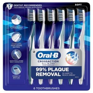 6-Count Oral-B CrossAction All In One Soft Toothbrushes – $11.91 – Clip Coupon – (was $14.91)