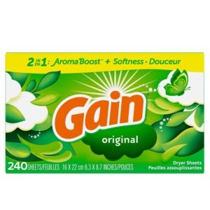 Gain Dryer Sheets Laundry Fabric Softener – $6.74 – Clip Coupon – (was $9.49)