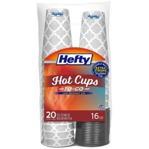 Hefty Paper Disposable Hot Cups with Lids – Price Drop + Clip Coupon – $6.06 (was $9.59)