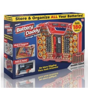 Ontel Battery Daddy Battery Organizer Storage Case with Tester – Price Drop – $9.99 (was $19.99)