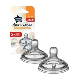 2-Count Tommee Tippee Closer to Nature Added Cereal Flow Baby Bottle Nipples – Price Drop – $5.99 (was $9.69)