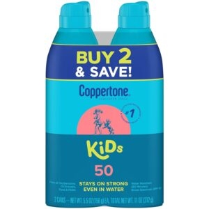 2-Pack Coppertone Kids SPF 50 Sunscreen Spray – Price Drop – $5.85 (was $13.89)