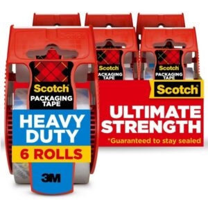 6-Count Scotch Heavy Duty Shipping Packing Tapes with Dispensers – Price Drop – $11.99 (was $13.99)