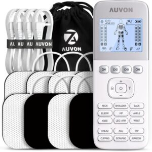 AUVON 4 Outputs H1 TENS Unit 24 Modes Muscle Stimulator – Clip Coupon + Coupon Code 9WR6ORWD – $13.99 (was $27.99)