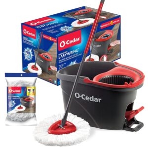 O-Cedar Easywring Microfiber Spin Mop and Bucket with 1 Extra Refill – Lightning Deal – $36.23 (was $49.98)