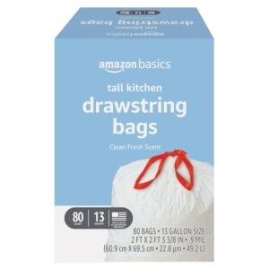 Amazon Basics Tall Kitchen Drawstring Trash Bags – Price Drop – $11.44 (was $13.46)