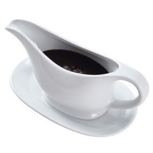 Bruntmor White Ceramic Gravy Boat With Tray – $12.64 – Clip Coupon – (was $22.99)