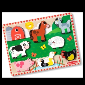 Melissa and  Doug Farm Wooden Chunky Puzzle – Price Drop – $5 (was $12.99)