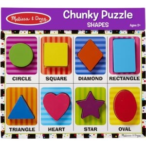Melissa and Doug Shapes Wooden Chunky Puzzle – Price Drop – $5 (was $12.99)