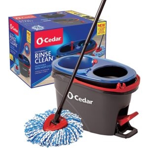 O-Cedar EasyWring RinseClean Microfiber Spin Mop and Bucket Floor Cleaning System – $39.96 – Clip Coupon – (was $49.96)