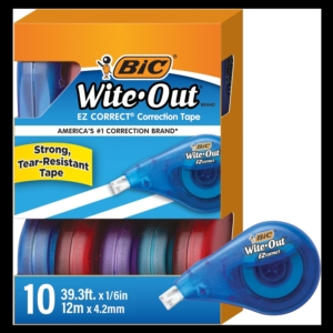 10-Count BIC Wite-Out Brand EZ Correct Correction Tapes – Price Drop – $11.99 (was $14.99)