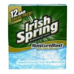 12-Pack Irish Spring Moisture Blast Deodorant Bar Soap for Men – Price Drop + Clip Coupon – $5.99 (was $9.29)