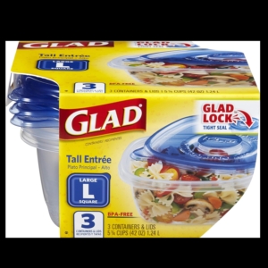 3-Count Glad GladWare Tall Entrée Food Storage Containers – Price Drop – $2.90 (was $7.49)