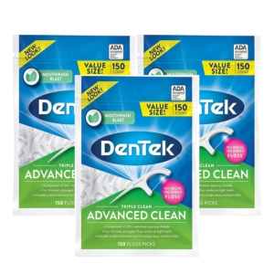 3-Pack DenTek Triple Clean Advanced Clean Floss Picks (450-Count) – Price Drop – $8.79 (was $11.07)