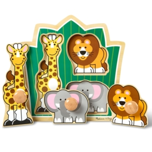 Melissa and Doug Jungle Friends Safari Animals Jumbo Knob Wooden Puzzle – Price Drop – $6.69 (was $14.99)