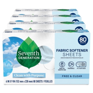 Seventh Generation Dryer Sheets Fabric Softener – Price Drop – $19.99 (was $27.88)