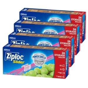 Ziploc Gallon Food Storage Slider Bags – $13.10 – Clip Coupon – (was $16.37)