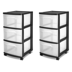 2-Pack Sterilite 3 Drawer Storage Cart – Price Drop – $32.84 (was $53.99)