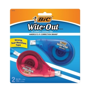 2-Count BIC Wite-Out Brand EZ Correct Correction Tape – Price Drop – $2.72 (was $3.89)