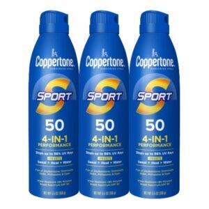 3-Pack Coppertone Sport SPF 50 Sunscreen Spray – Prime Exclusive – Price Drop – $14.10 (was $20.63)