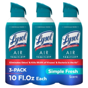 3-Pack Lysol Air Sanitizer Spray – $17.07 – Clip Coupon – (was $21.81)